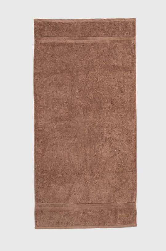 Великий бавовняний рушник Hugo Boss Bath Towel Loft коричневий 1008815