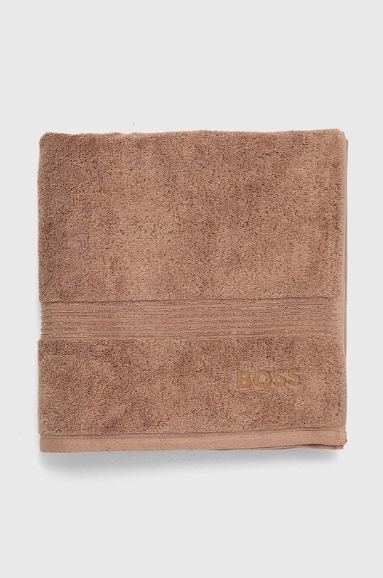 Velký bavlněný ručník Hugo Boss Bath Towel Loft 1008815 hnědá AA00