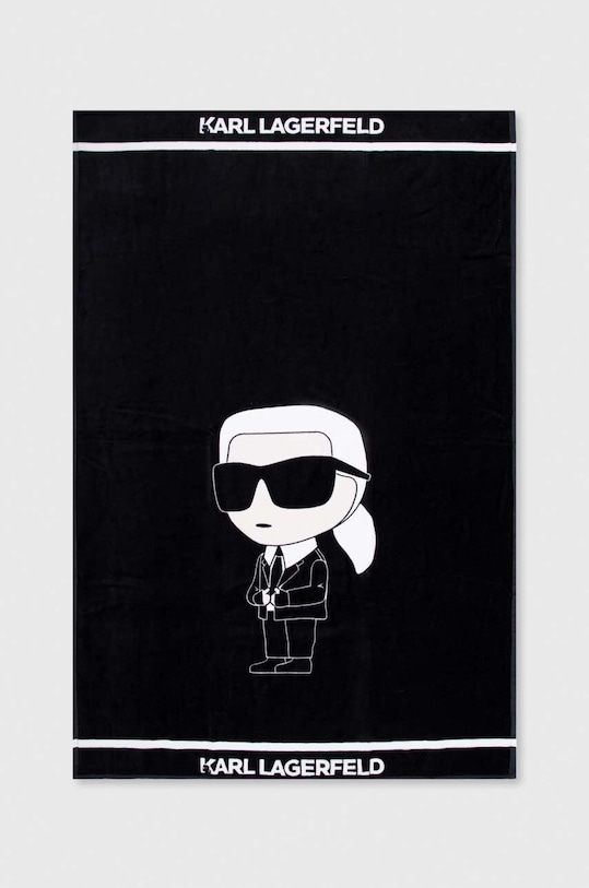Karl Lagerfeld ręcznik bawełniany czarny 240W3972