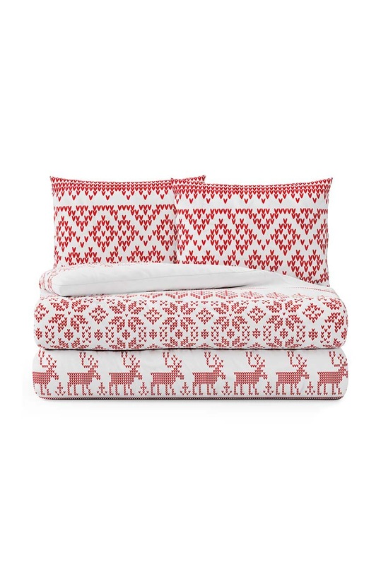 Komplet bombažne posteljnine 200x200/80x80 cm bela 4251838544198