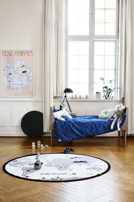 Килим OYOY The World Rug сірий 1100502