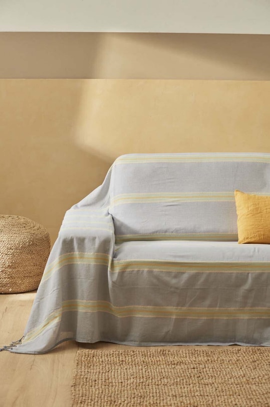 Obývacia izba a spálňa Bavlnený prehoz Calma House Illot ILLOT.240.AZU viacfarebná