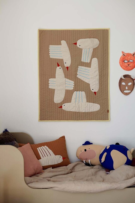 Декоративна наволочка для подушки ferm LIVING Bird Quilted 1104267722 барвистий