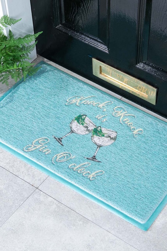 Artsy Doormats wycieraczka 70 x 40 cm DMW.GINOCLOCK.7040 turkusowy AA00