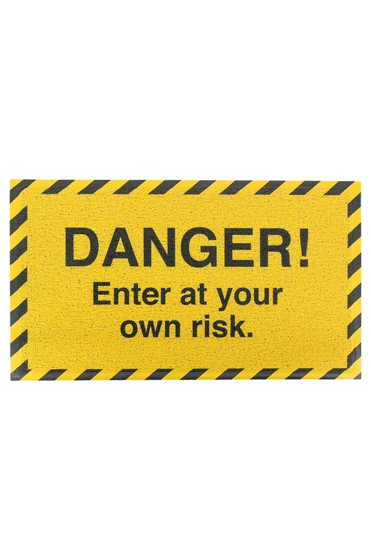 Artsy Doormats pres Danger Enter At Your Own 70 x 40 cm galben DMW.DANGER.7040