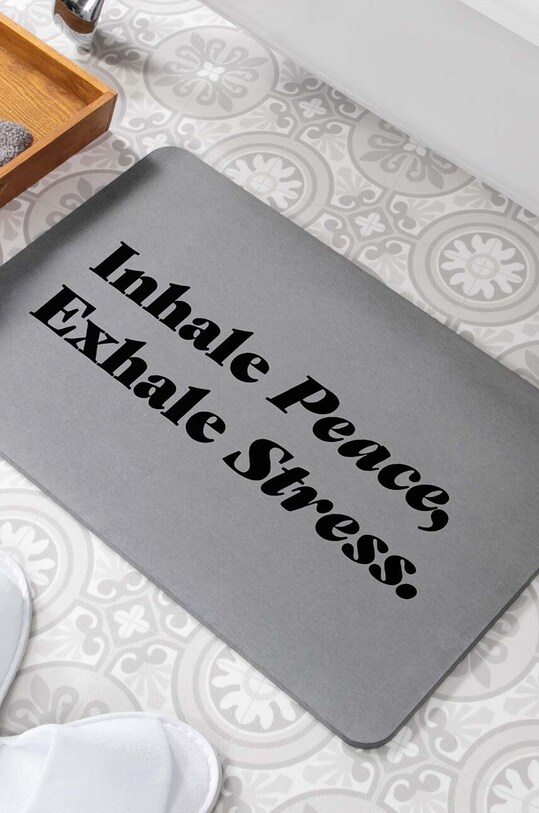 Килимок для ванної Artsy Doormats Inhale Peace Exhale BATHG.INHALEPEACE сірий AA00