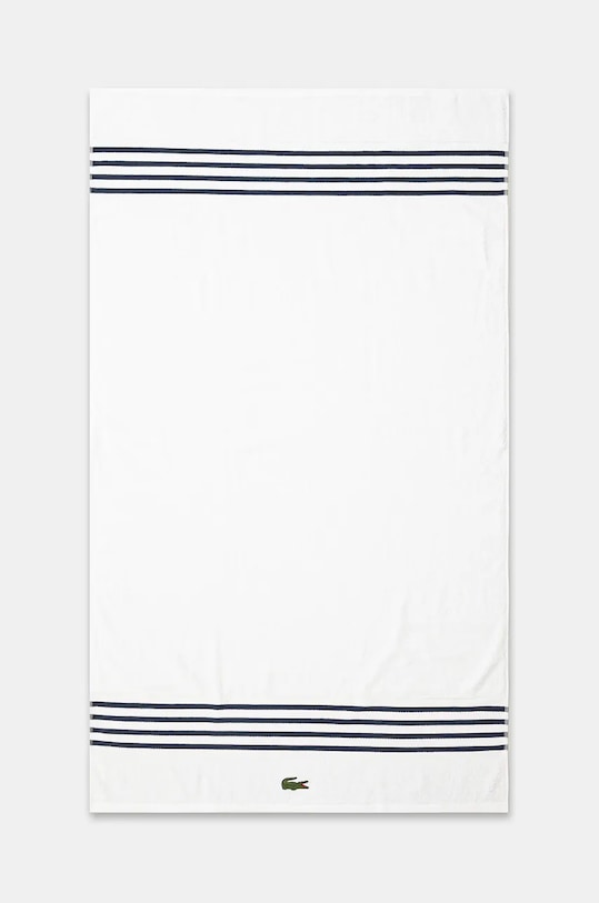 Bavlnený uterák Lacoste L Courtline Marine 90 x 150 cm biela 1044333