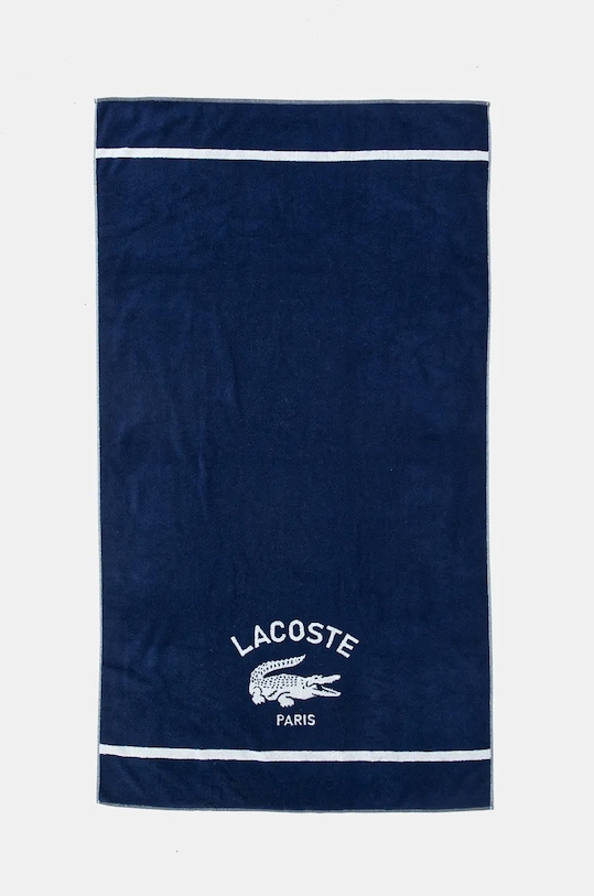 Памучна кърпа Lacoste L Origine Methyle 90 x 160 cm тъмносин 1043763