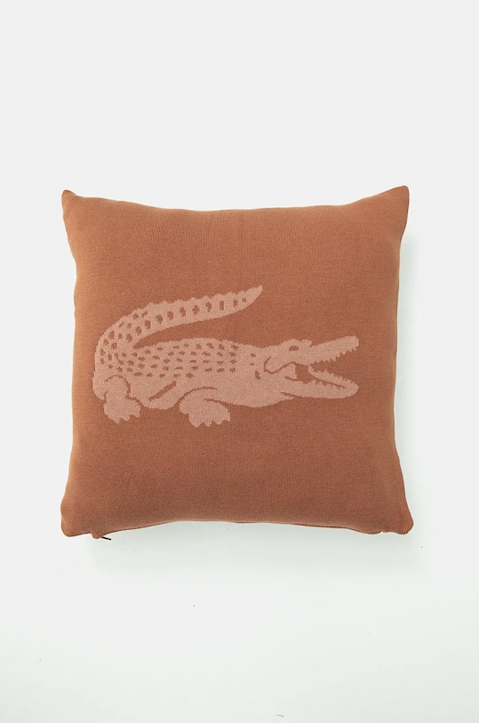 Хлопковая наволочка Lacoste L Reflet Daim 45 x 45 cm коричневый 1041265