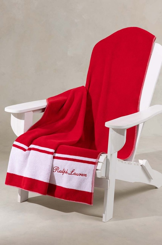 Osuška Ralph Lauren Chesson RedWhite 100x170 cm 1040969 červená