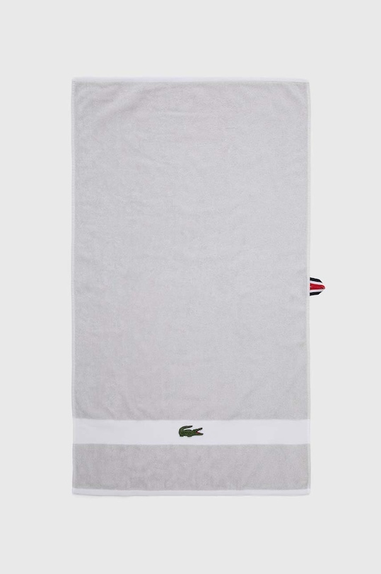 Хлопковое полотенце Lacoste L Casual Argent 55 x 100 cm серый 1010868.