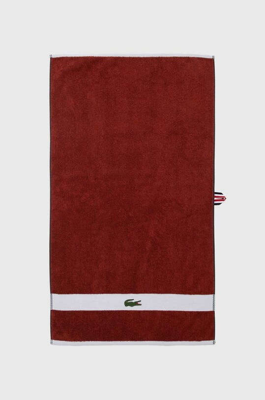 Bavlněný ručník Lacoste L Casual Terre Battue 55 x 100 cm hnědá 1010876.