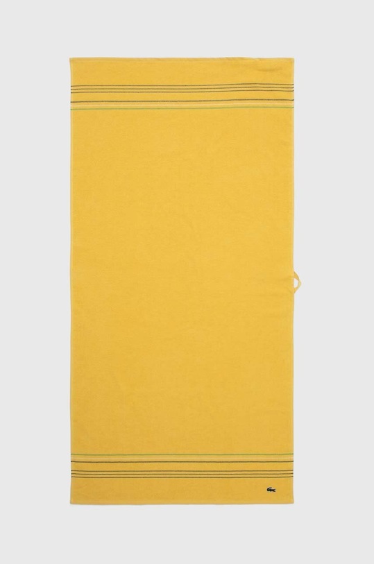 Βαμβακερή πετσέτα Lacoste L Timeless Jaune 70 x 140 cm κίτρινο 1039326