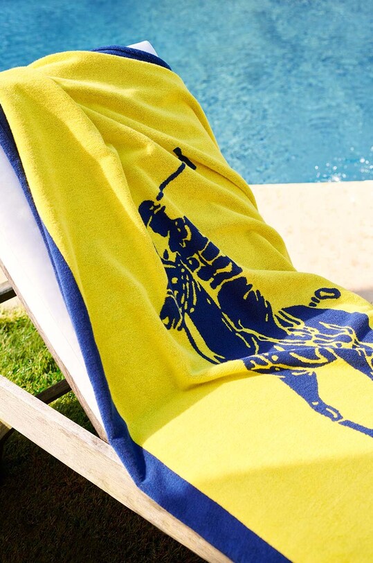 Łazienka Ralph Lauren ręcznik plażowy Polo Jacquard Iris Blue / Yellow 100 x 170 cm 1023404 multicolor