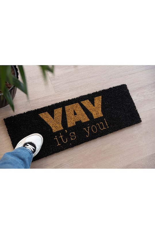 Salon i sypialnia Present Time wycieraczka YAY, Its You! PT3649GD żółty