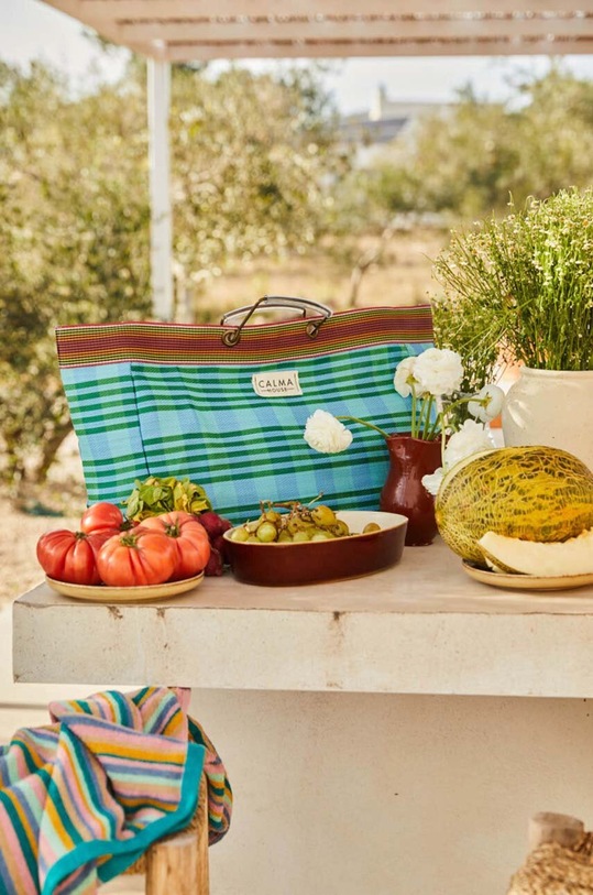 Calma House geantă de plajă Berlin 45 x 35 x 20 cm BERLIN.B4535.VER multicolor