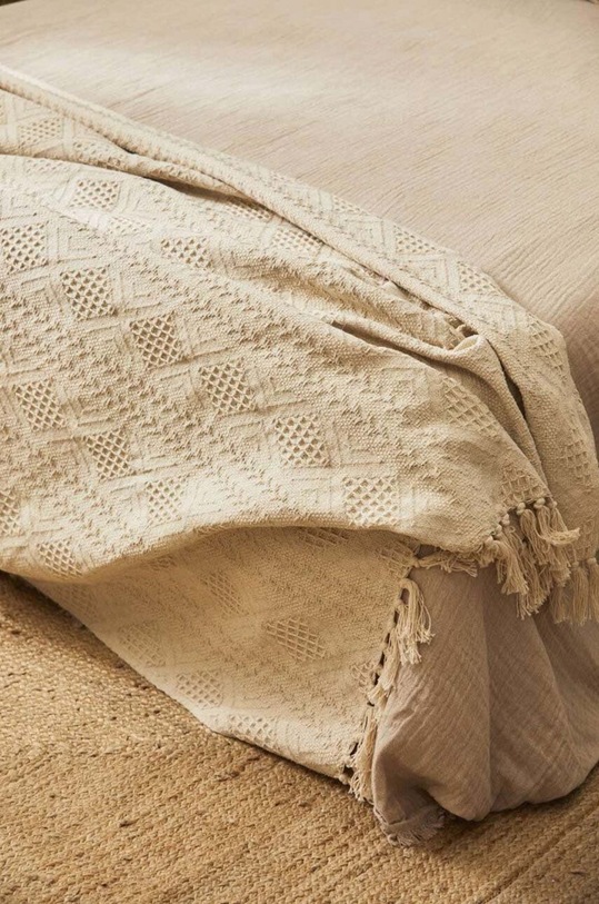 Bavlněný pléd Calma House Chicago 120 x 180 cm CHICAGO.120P.CRU béžová AA00