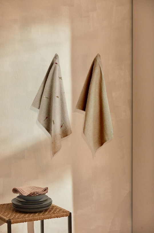 Calma House ręcznik kuchenny Spring 50 x 70 cm 2-pack SPRING.50T.NAT beżowy AA00