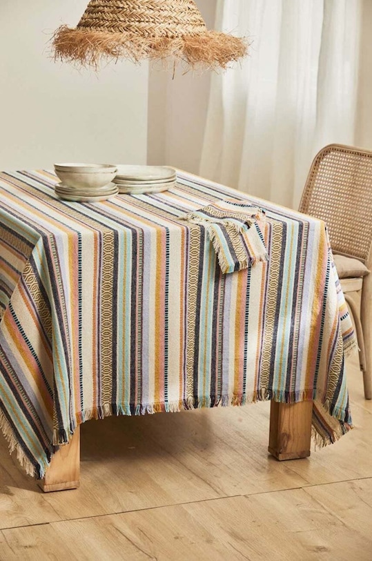 Calma House față de masă din bumbac Vedra 160 x 160 cm multicolor VEDRA.160.MUL