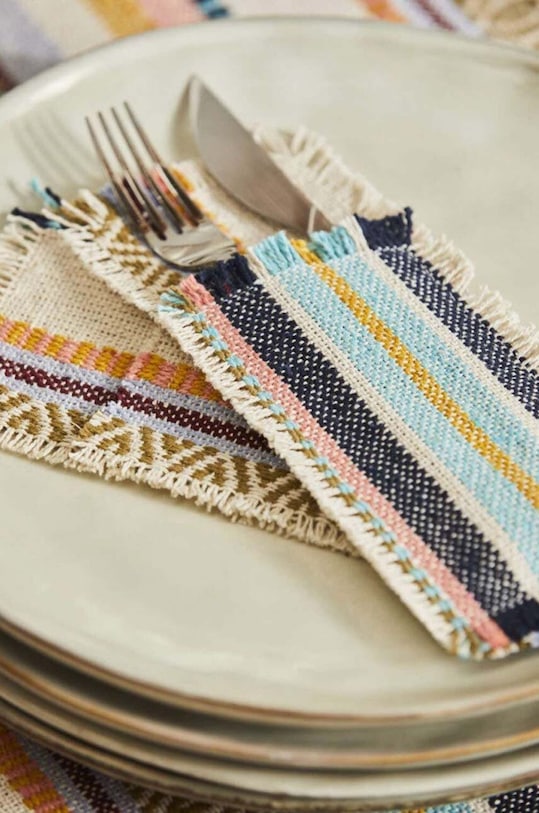 Calma House set de șervete pentru tacâmuri Vedra 21 x 8 cm 4-pack multicolor VEDRA.21.MUL