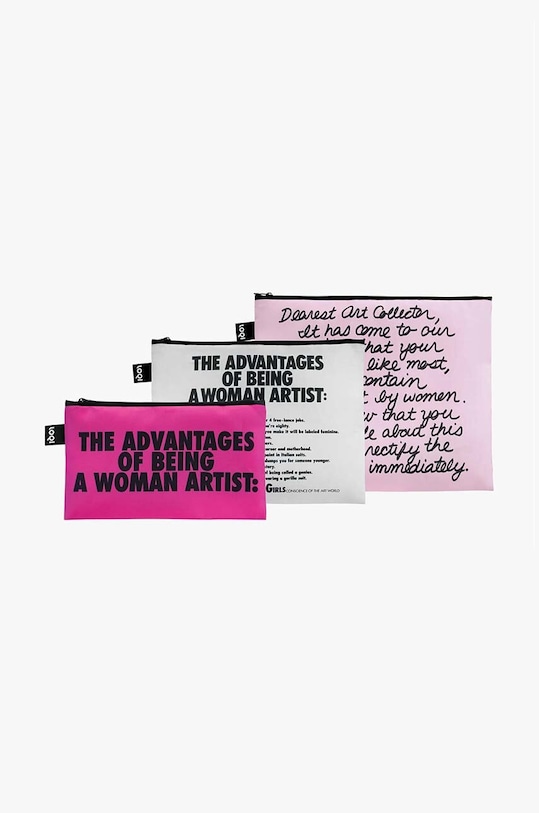 Σετ τσαντάκια LOQI GUERRILLA GIRLS 3-pack πολύχρωμο Q.ZP.GG