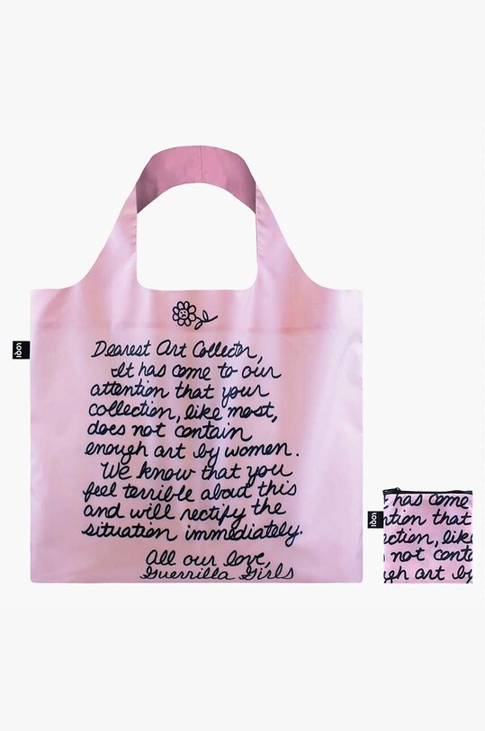 Чанта за ръчен багаж LOQI GUERRILLA GIRLS розов Q.GG.DC