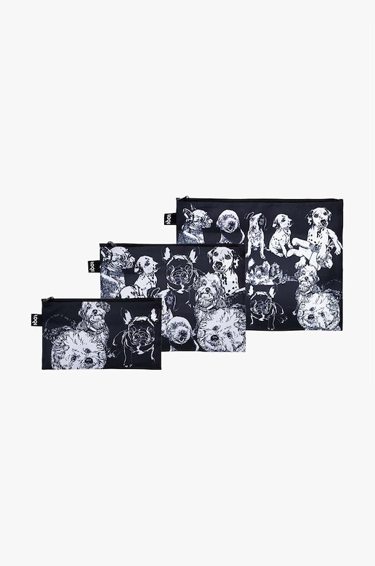 Σετ τσαντάκια LOQI Dogs 3-pack μαύρο Q.ZP.RP.DO