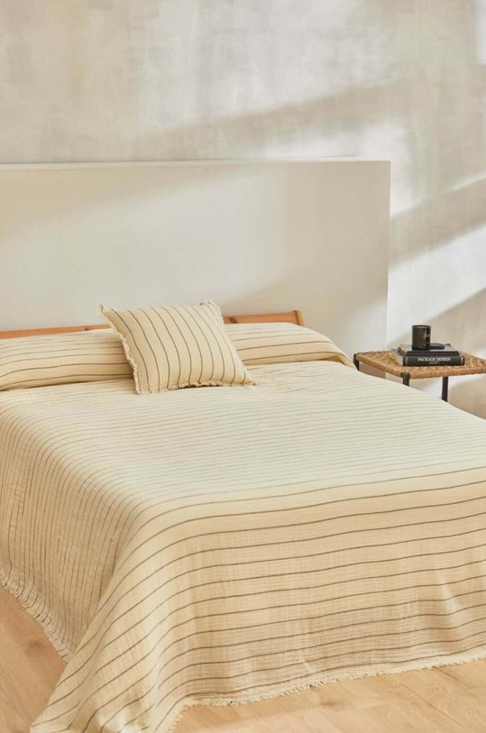 Памучно покривало Calma House Gratto 240 x 260 cm бежов GRATTO.240.CRU