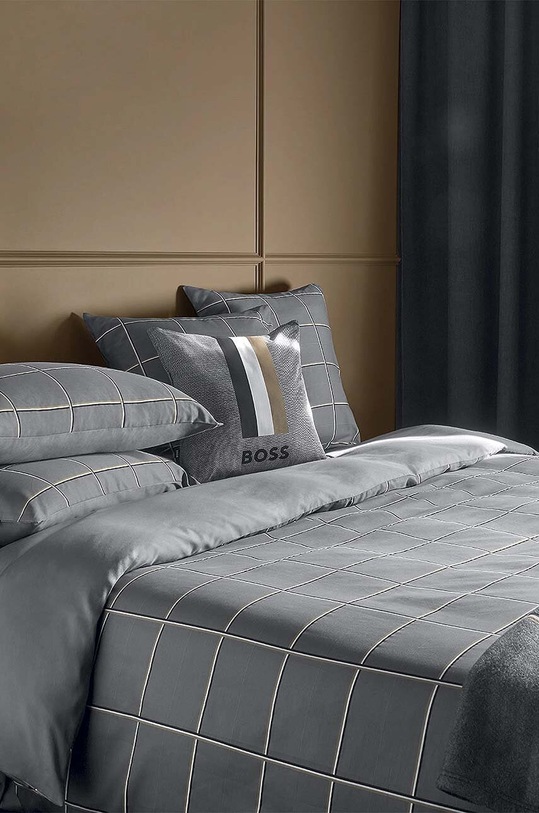 BOSS față de pernă din bumbac BOSSCHEC Magnet 65 x 65 cm 1041174 gri