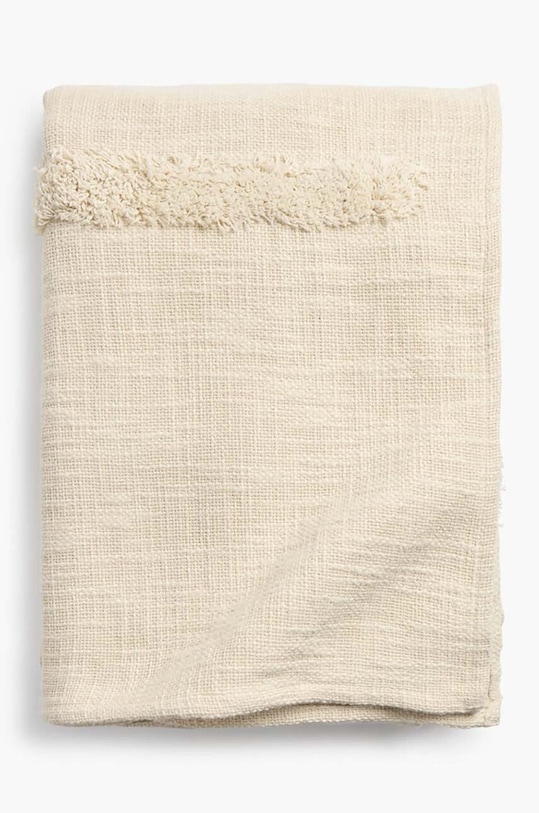 Calma House cuvertură de pat din bumbac Bagua 270 x 280 cm bej BAGUA.270.CRU