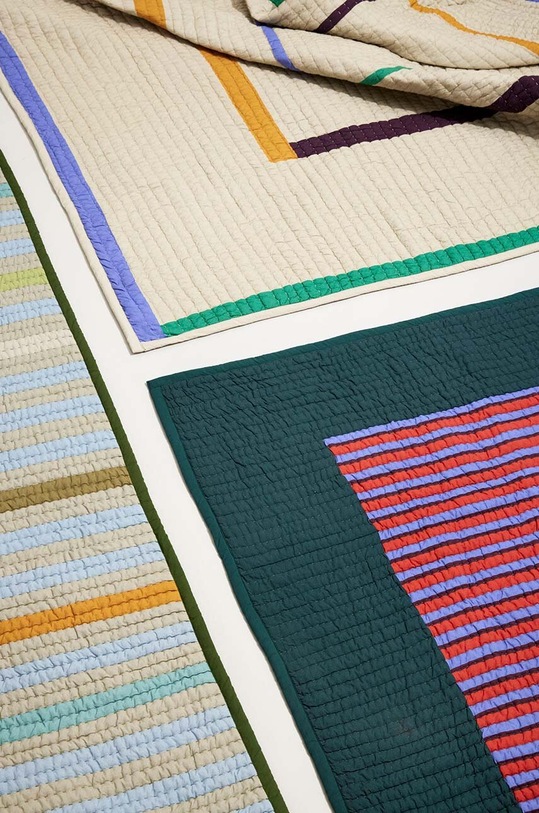 Hübsch cuvertură de pat din bumbac Twist 260 x 260 cm multicolor 701601