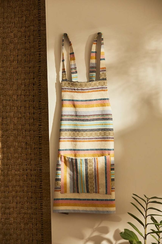 Calma House șorț de bucătărie din bumbac 70 x 64 cm multicolor VEDRA.70.MUL