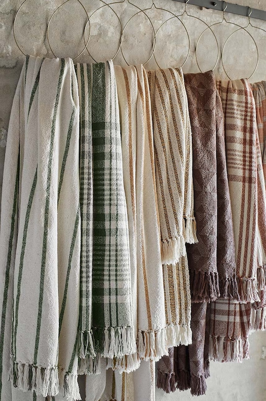 Nappali és hálószoba Madam Stoltz pamut ágytakaró 120 x 220 cm JOTH522.C többszínű