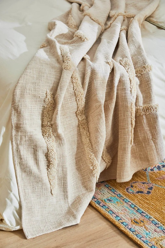 Бавовняне покривало Calma House Roma 120 x 180 cm ROMA.120P.CRU бежевий AA00