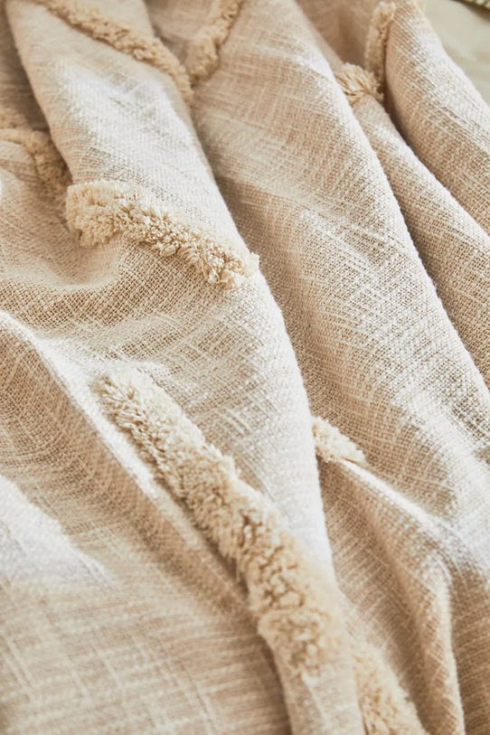 Вітальня та спальня Бавовняне покривало Calma House Roma 120 x 180 cm ROMA.120P.CRU бежевий