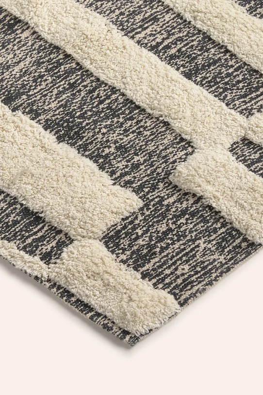 Calma House tappeto in cotone Kioto 60 x 90 cm KIOTO.90.NEG nero AA00