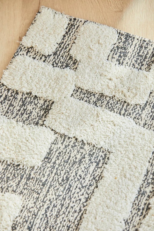 Calma House tappeto in cotone Kioto 60 x 90 cm nero KIOTO.90.NEG