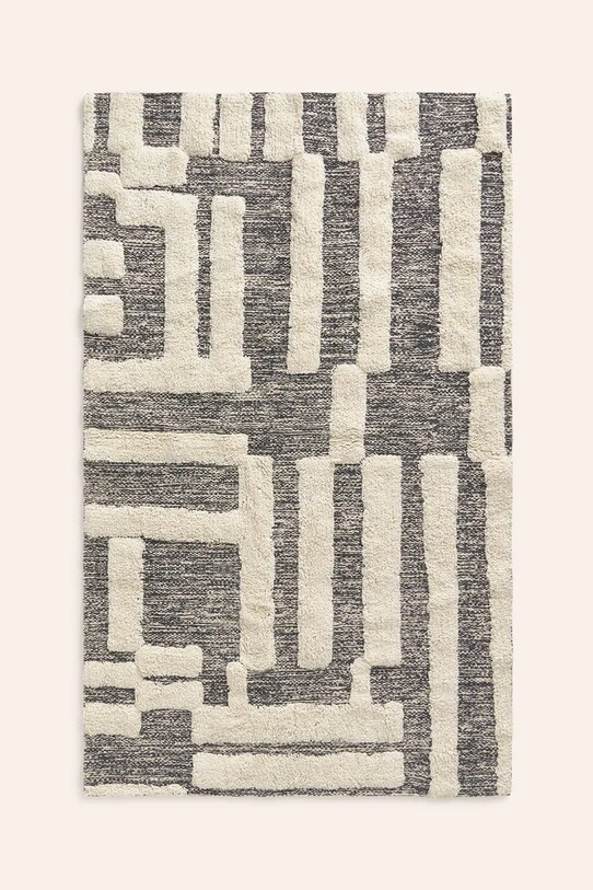 Calma House covor de bumbac Kioto 90 x 150 cm negru KIOTO.150.NEG