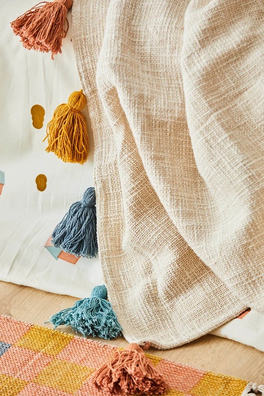 Bavlnený prehoz Calma House Casa 120 x 180 cm béžová CASA.120P.CRU