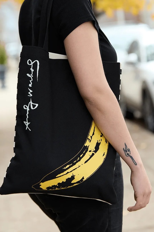 Lifestyle Galison geanta de bumbac Warhol Banana Canvas Tote Bag 60639 multicolor