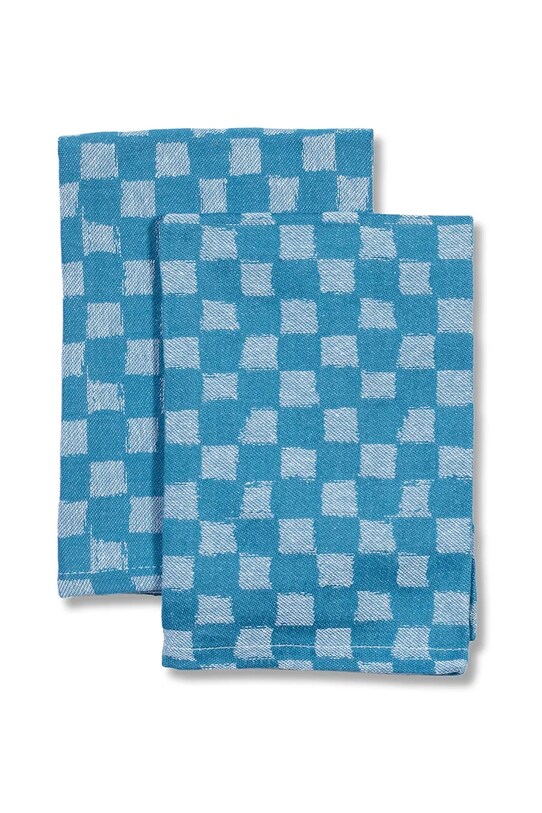 Byon zestaw serwetek bawełnianych Checki 2-pack niebieski 5219800513