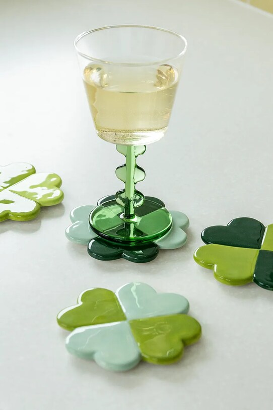 &k amsterdam zestaw podkładek pod szklanki lucky clover 4-pack 2842.01