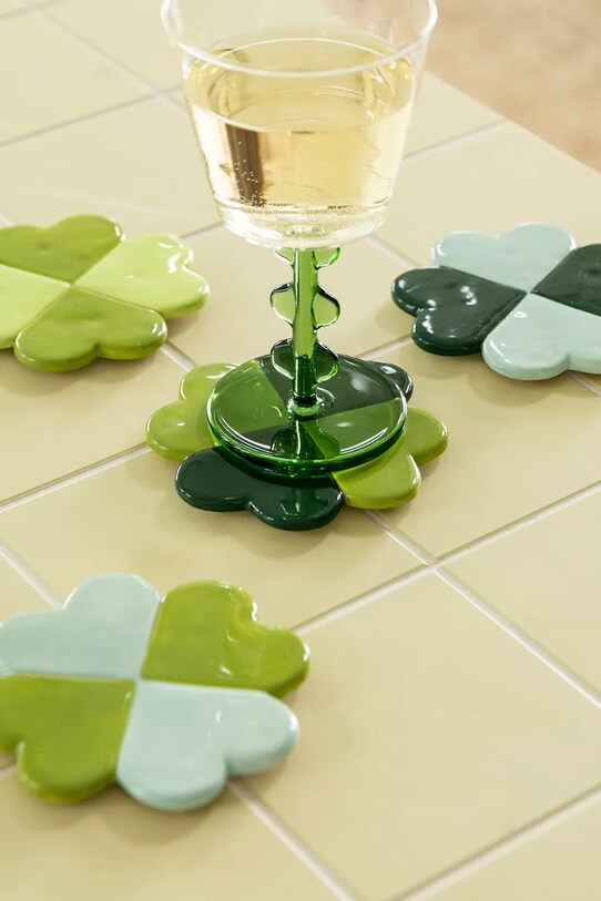 &k amsterdam zestaw podkładek pod szklanki lucky clover 4-pack 2842.01