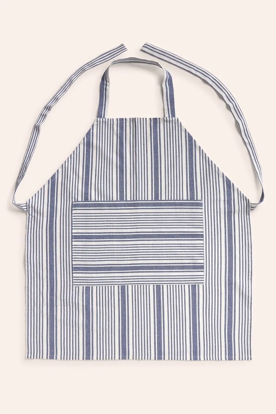 Calma House șorț de bucătărie din bumbac albastru HAITI.70.AZU