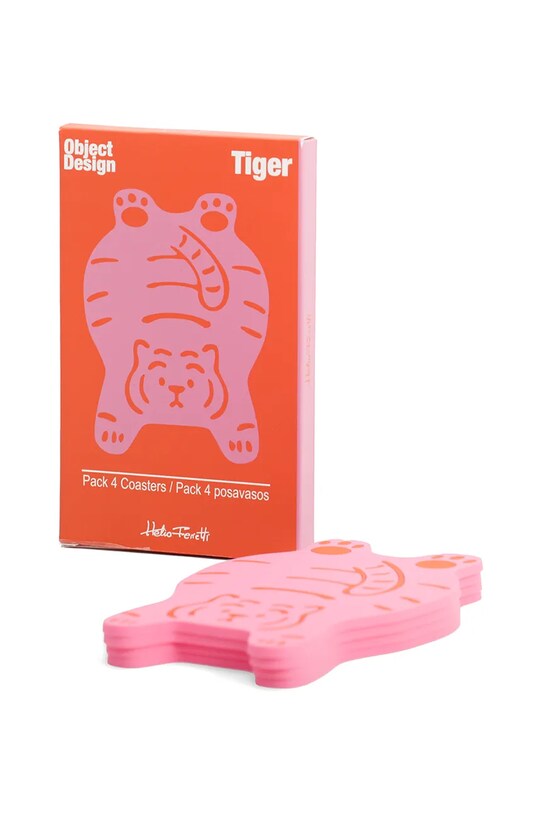 Комплект подложки за чаши Helio Ferretti Tiger (4 броя) 122339 розов AA00