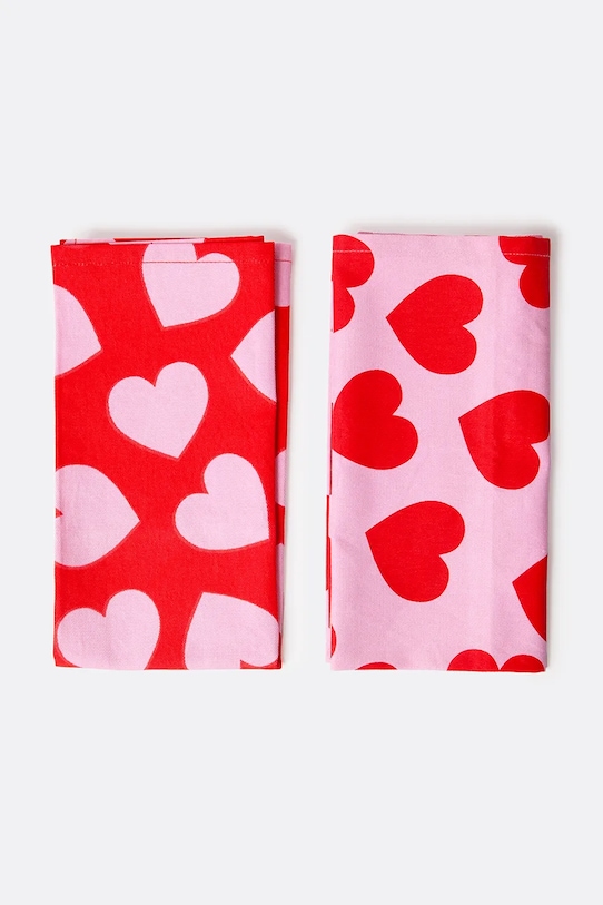 Set kuhinjskih ručnika DOIY Love 2-pack roza DYTET2LOV