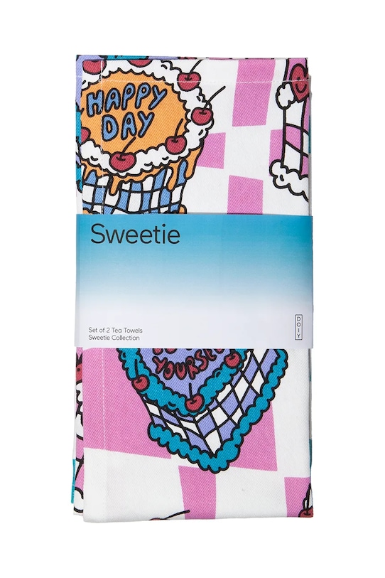 DOIY zestaw ręczników kuchennych Sweetie Tea 2-pack multicolor DYTET2SWE