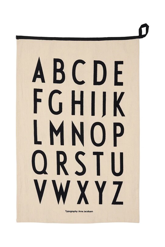 Bavlněná kuchyňská utěrka Design Letters Premium Classic béžová 10503004NABLACKABC