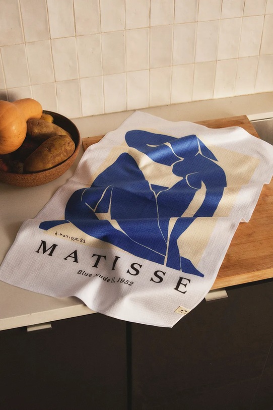 Slowtide ręcznik kuchenny x Henri Matisse 45 x 70 cm niebieski STKT048