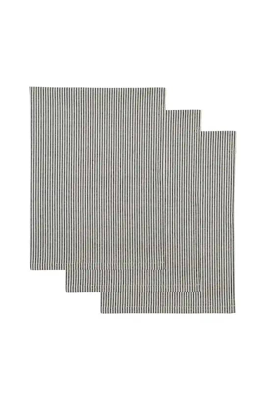 Kuchynská utierka House Doctor HDCook 55 x 75 cm 3-pak čierna 900000314